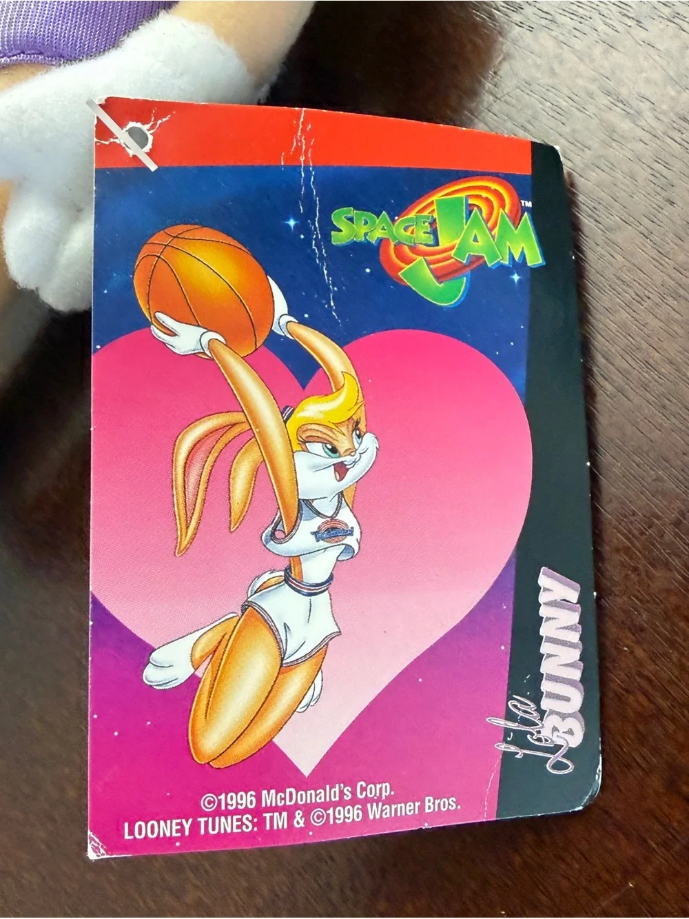 Vintage 1996 Space Jam Lola Bunny Mcdonald’s Tune Squad Plush Stuffed Toy w/ Tag